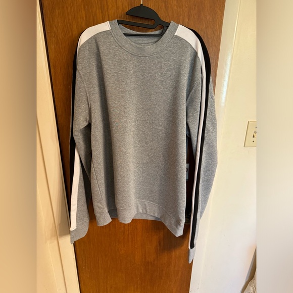 Royal Blue Apparel 2X men’s double stripe fleece pullover-crewneck new w/tags - Picture 1 of 16